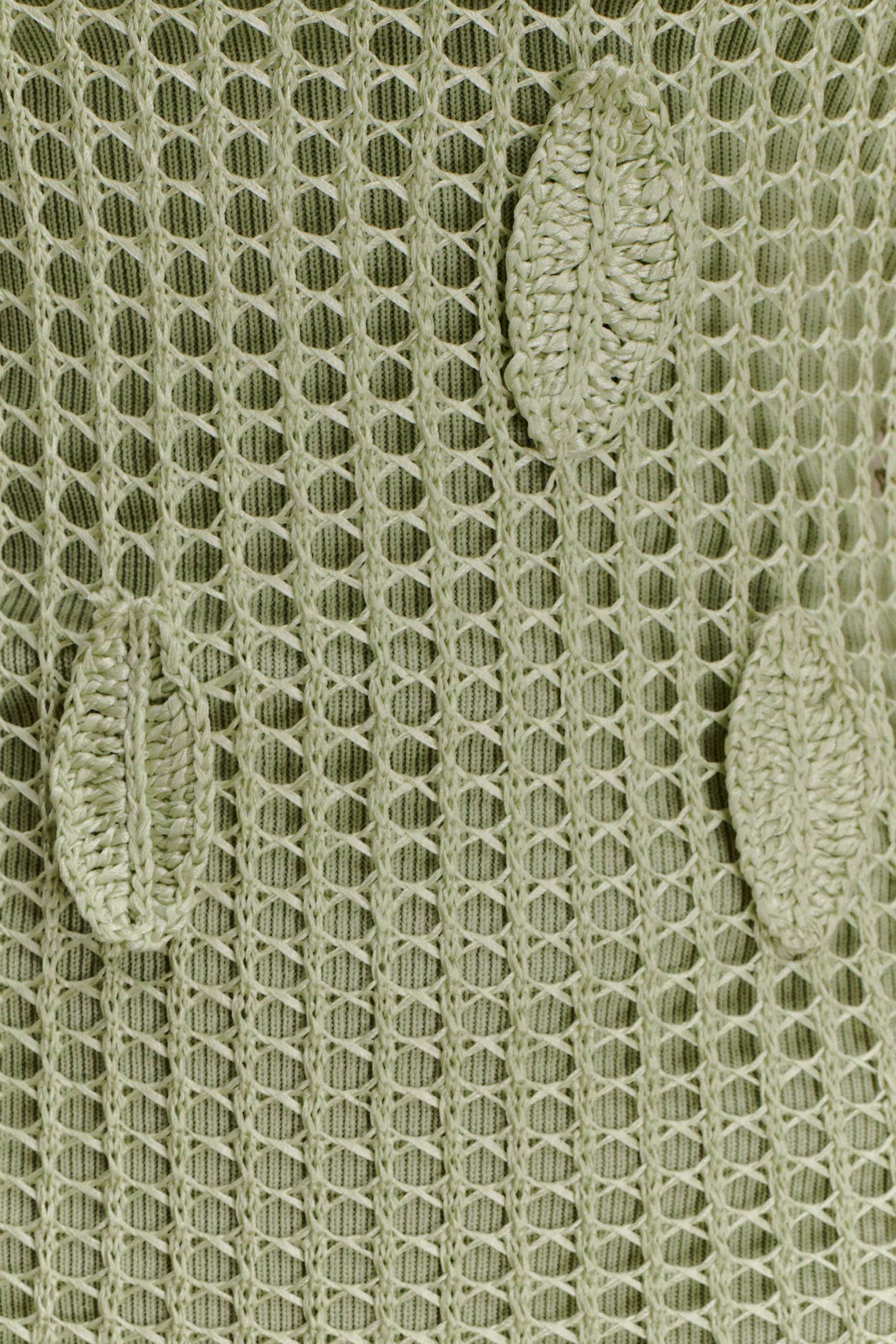 Elfie Crochet Halter Maxi Dress - Pastel Green