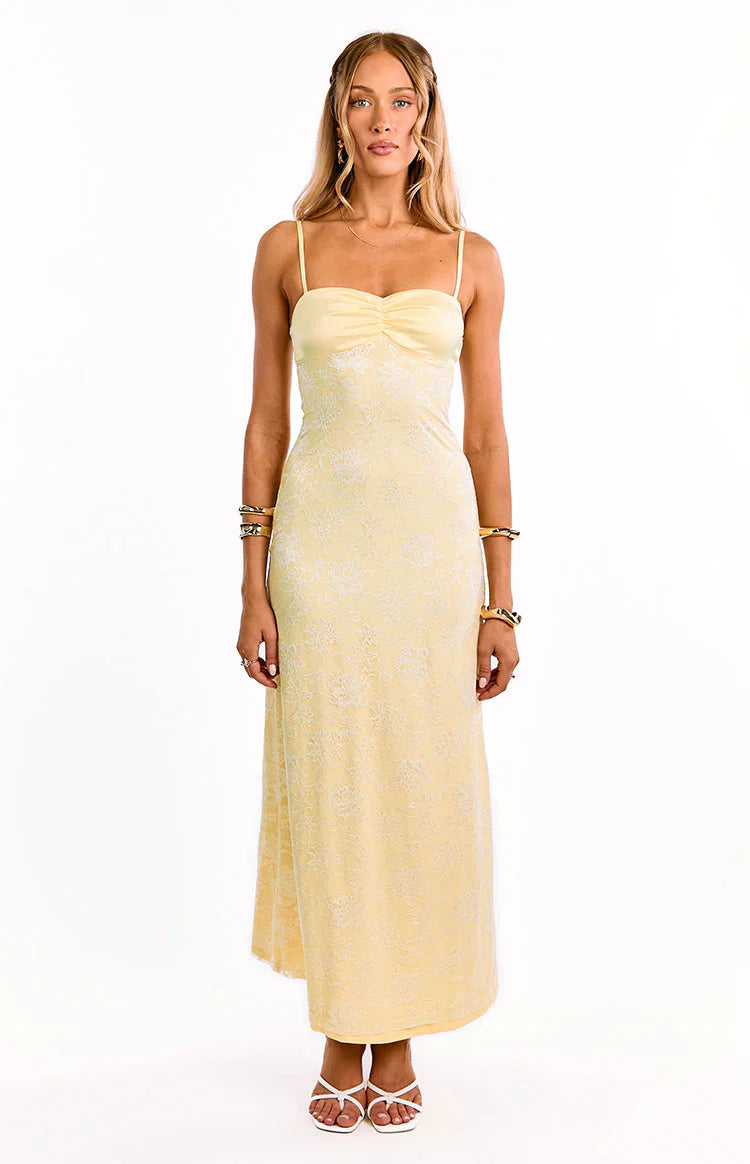 Ely Yellow Lace Maxi Formal Dress - PRE ORDER