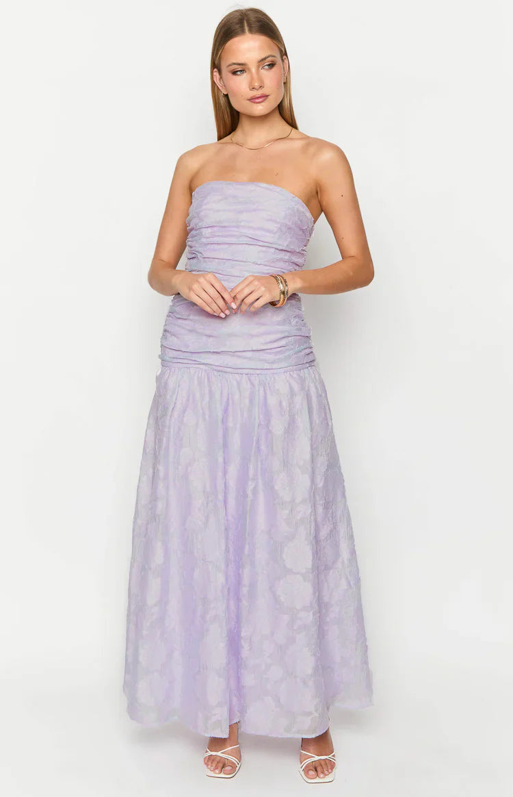 Sinclair Lilac Strapless Maxi Dress